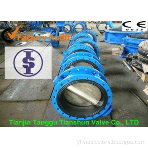 Lugged Double Flanged Gear Operated Butterfly Valve Ductile